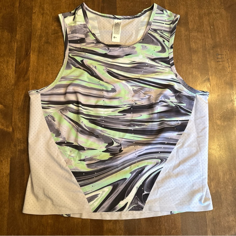 Lululemon Swift Ventilated Racerback Running Gym Tank Top Size 6 Paint Glide